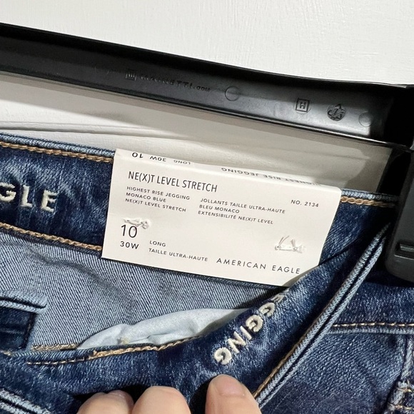 NEW NWT women’s jeans 10/30 long high rise stretch AEO‎ American eagle - Picture 6 of 9